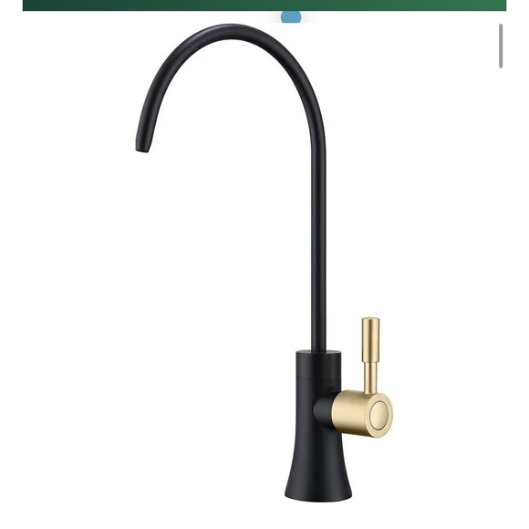 EKRTE Drinking Water Faucet Kitchen Bar Sink Matte Black and Champagne Gold - Picture 1 of 16